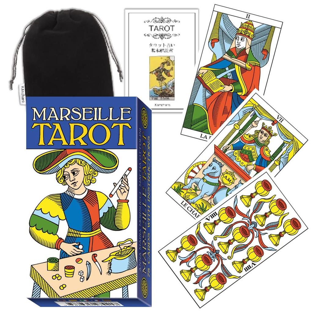 Kancharo Tarot Card Set Includes Japanese Tarot Card Instructions Pouch 78-Card [Marseille Tarot] & (Authentic)