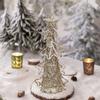 Glitter Christmas Tree LED Light Champagne Christmas Tree Desktop  Gift
