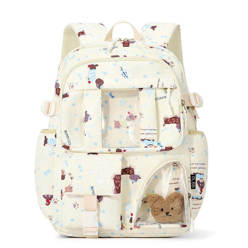 Printed Junior High School Student Backpack Waterproof Large Capacity Schoolbag Women's Backpack