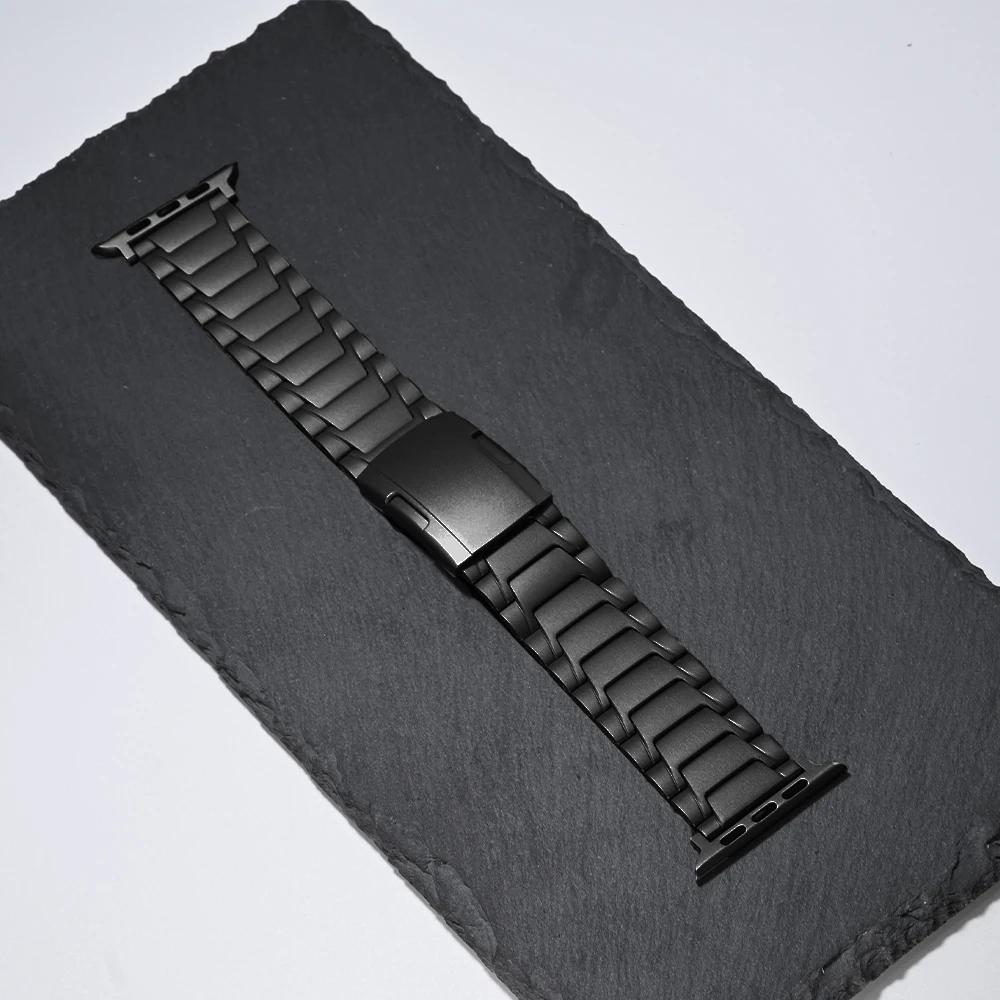 Titanium Strap For Apple Watch Ultra 2 49mm 45mm 44mm 42mm  Luxury Men Business Band For iWatch Series 9 8 7 6 5 4 Se 40mm 41mm
