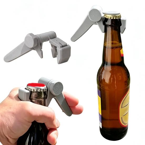 Single-Hand Bottle Cap Shooter Bottle Opener Tool 2-in-1 Can & Portable Bottle Cap