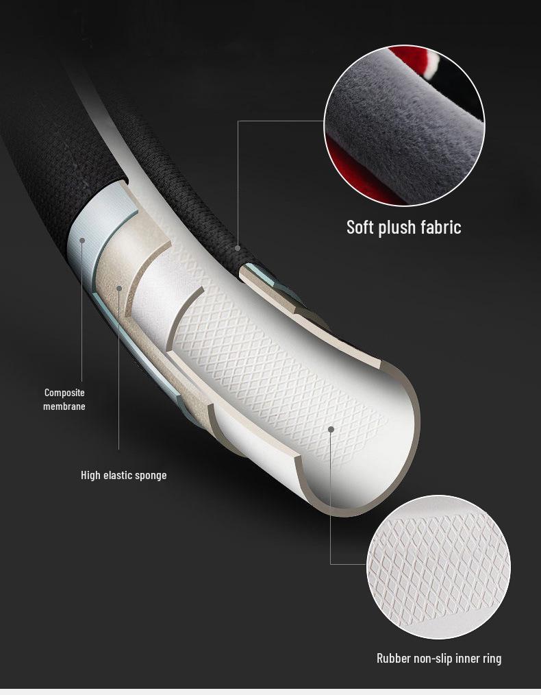 Women's Plush Winter Steering Wheel Cover - Korean Fashion, Universal Fit, Warm & Heated, Four Seasons Use.