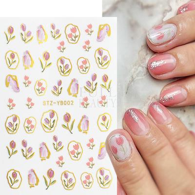 Tulip Adhesive Nail Stickers Decals Diy Nail Design Nail Art Decoration