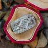 Huitan Aesthetic Hollow Pattern Finger Ring for Women Dazzling AA Cubic Zirconia Luxury Trendy Wedding Band Jewelry