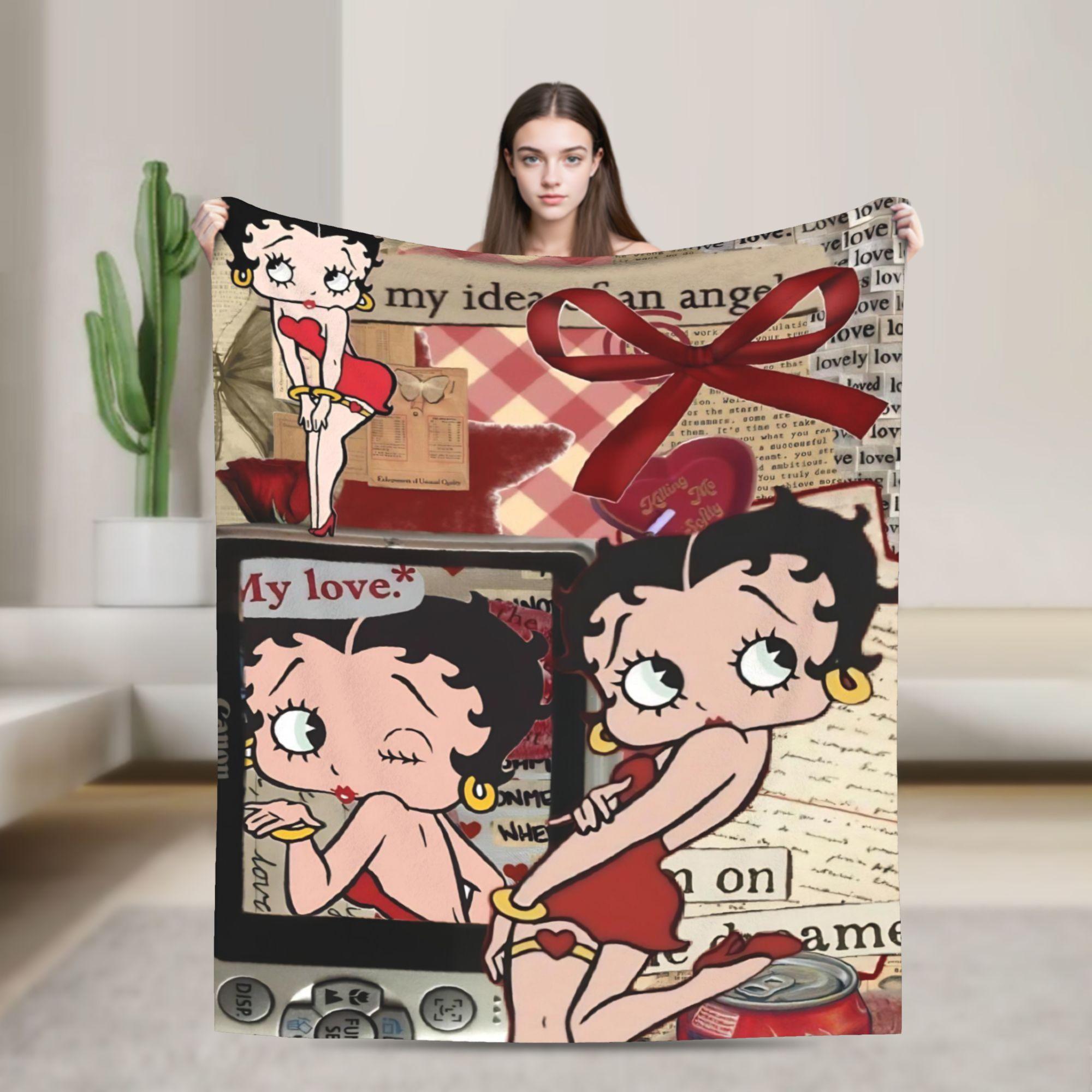 

B-Bettys Boops Blanket Multiple Sizes Cozy and Lightweight Throw Blankets for Sofa Couch and Bed 100x150cm
