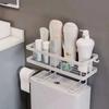 1Pcs Non Perforated Toilet Storage Rack Single Layer Shampoo Tray Durable Bathroom Shelf