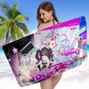 E-EEDY GIRL OVERDOSE Beach Towel Colorful Bath Towels for Girl Microfiber Quick Dry Custom Sand Free Beach Yoga Spa Gym Pool