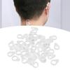 50Pcs Hearing Aid Silicone Loop Flexible Replacement Hearing Aid Clip Adaptor for Hearing Aid Lanyar