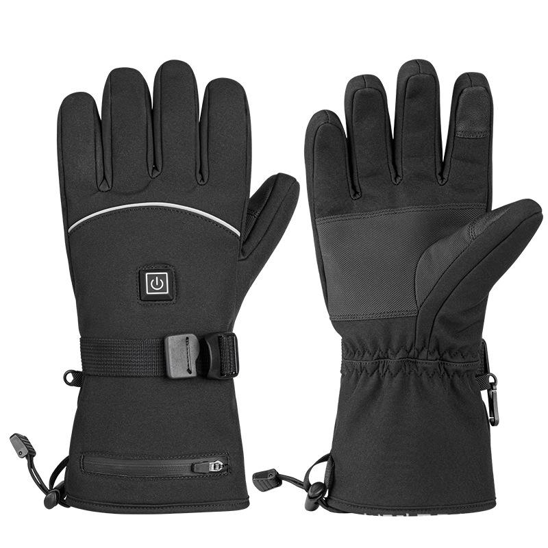Electric Heated Gloves for Outdoor Cycling & Skiing: Windproof, Touchscreen-Compatible, Cold-Proof, Three-Level Warmth