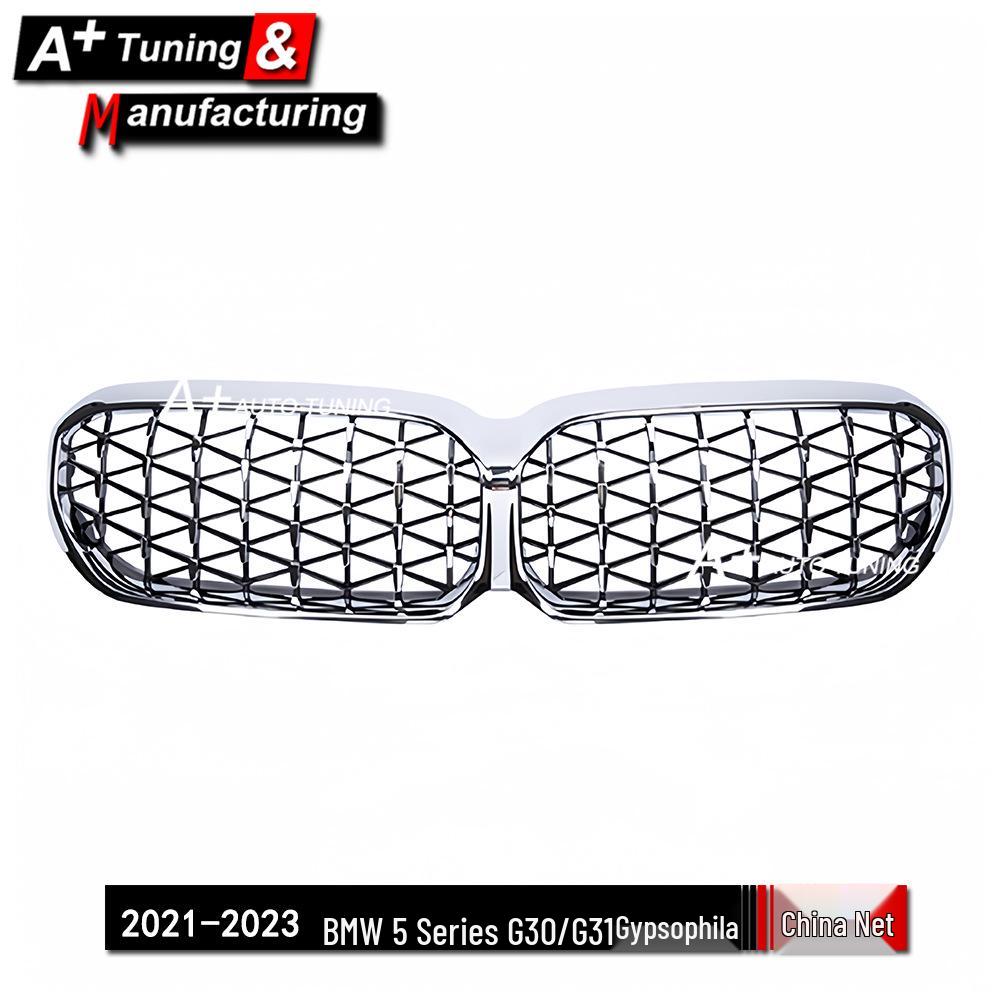 Хромированная решетка радиатора  Звезда  для BMW 5 серии G30/G31 2021-2023
