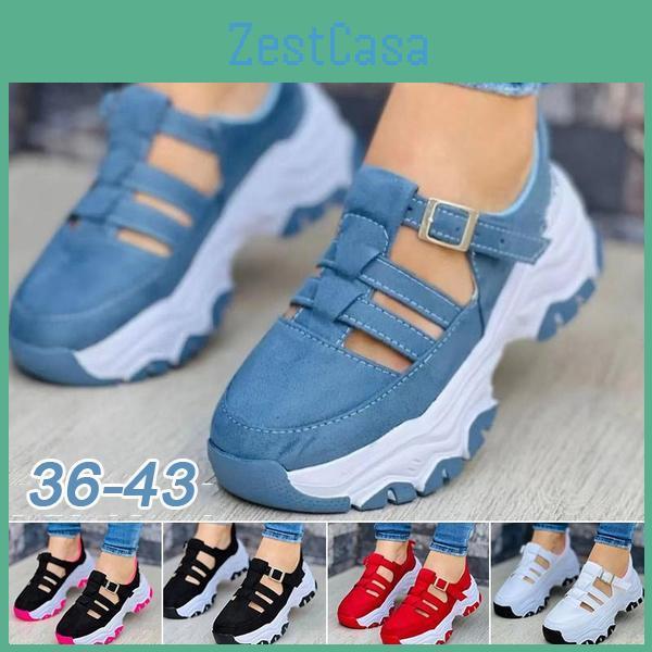 Sandals Thicksoled Women Casual Sports Comfortable Slipon Flat Shoes Womens Heightening Vulcanized Shoes
