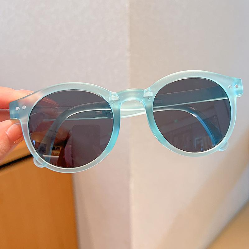 Children's Colored Sunglasses  Foldable Round Frame Sun Glasses Boys And Girls UV400 Ultraviolet Eyepiece For Ages 2-8 Years Kid