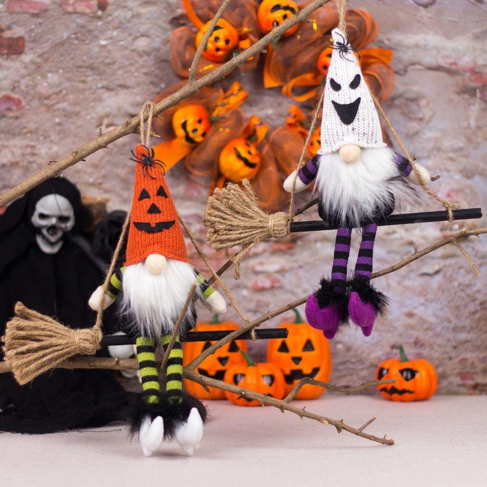 

Creative Halloween Decoration Pendant Funny Knitted Plush Doll Tree белый