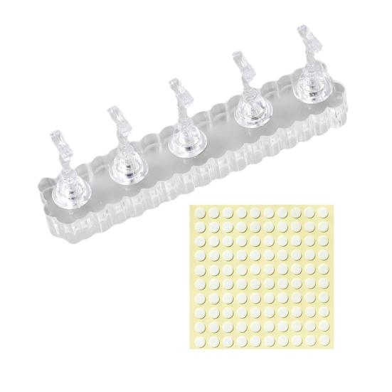 Magnetic Nail Stand Fake Nail Display Holder Professional Nail Art Kit with Double-Sided Tape DIY Nail Art Accessories
