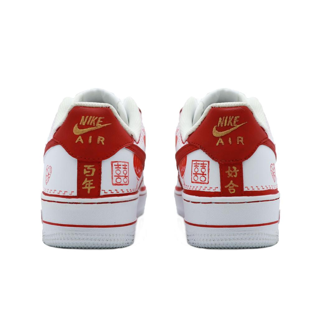 Nike Air Force 1 Low top Skateboard-Schuhe Damen Weiß Rot DD8959-100(Team147-)