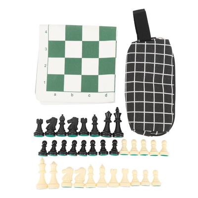 Set Portatile di Scacchi e Dama Scacchiera Arrotolabile Gioco da Tavolo con Borsa a Zip Portatile per