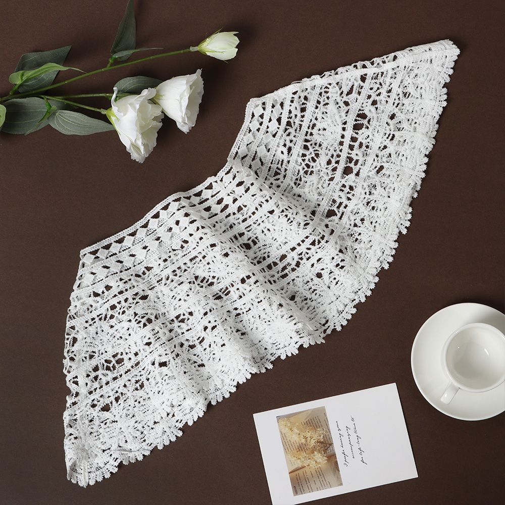 Female Empty Lace Smock Shrug Poncho Crochet Knit Cape Shawl
