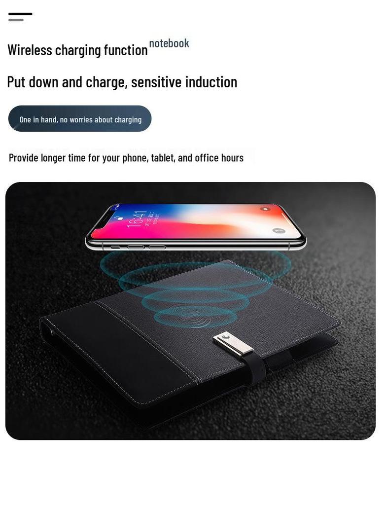 Creative Power Bank Notebook with Digital Display and Charging Feature