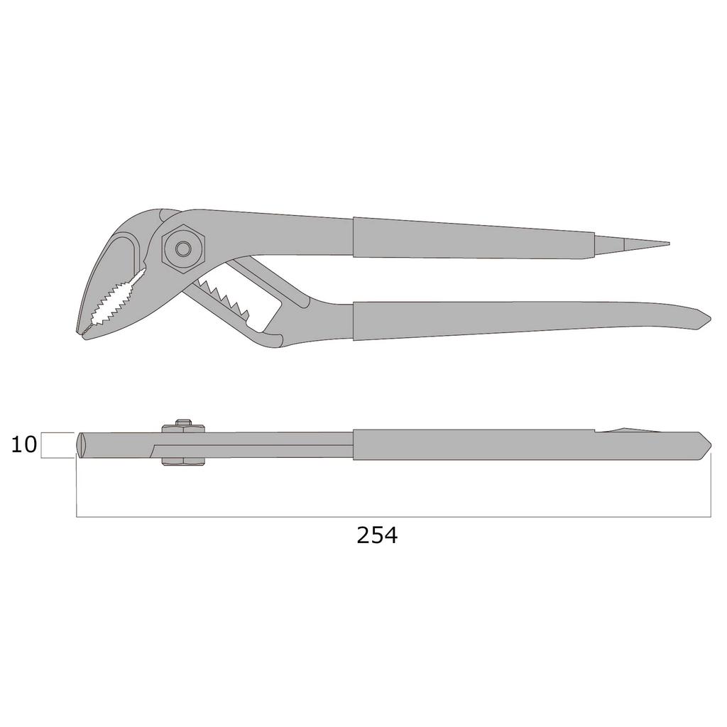 Fujiya Water Pump Black with Spring and Pliers, Gold, Driver, 110-250SD-BG