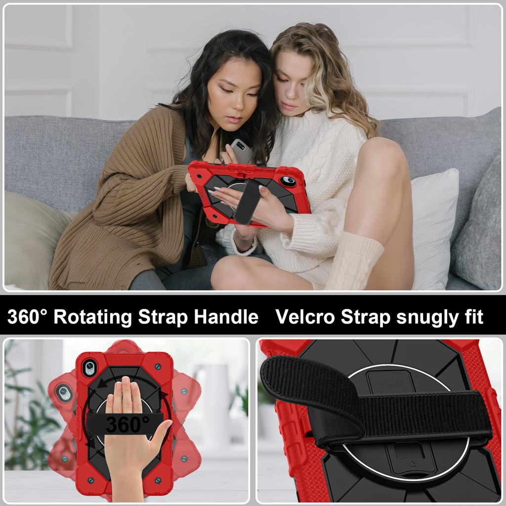 Hybrid Case for Samsung Galaxy Tab S11 2025 11.0 Inch SM-X730 SM-X736B 360 Rotating Stand Heavy Duty Cover with Shoulder Strap