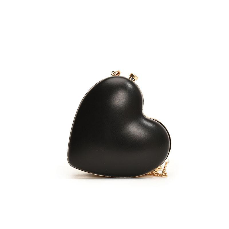 Cute Mini Heart Shaped Shoulder Sling Bag For Women In Colorful Pu Material