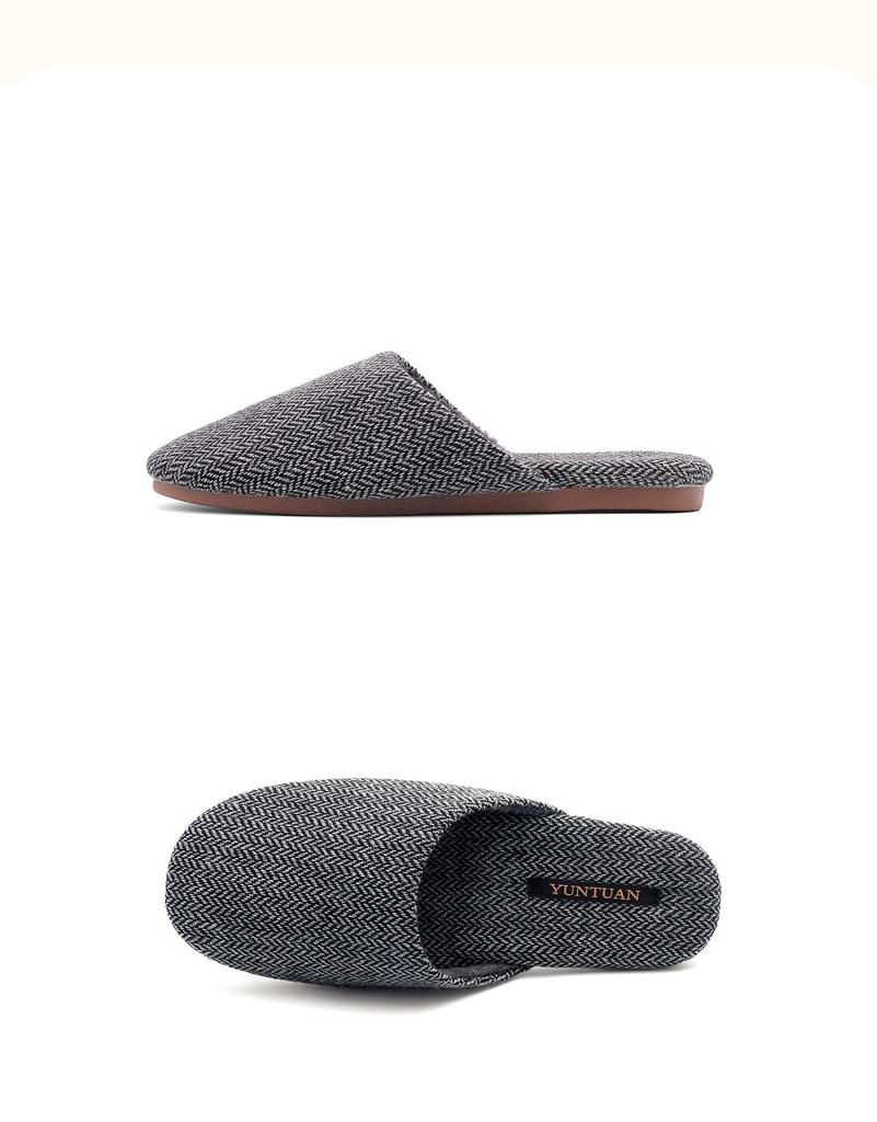 Herren Retro Wollmischung Hausschuhe: Herbst/Winter Rutschfest Luxus