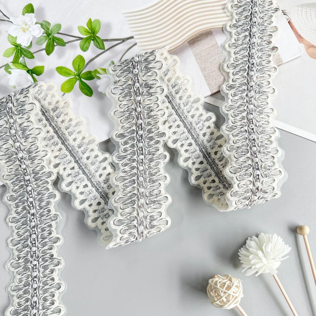 Embroidery Barcode Lace 5Cm Beads Car Bone Line Decorative Clothing Window Decoration Luggage Shoes And Hats Accessories Lace Accessories