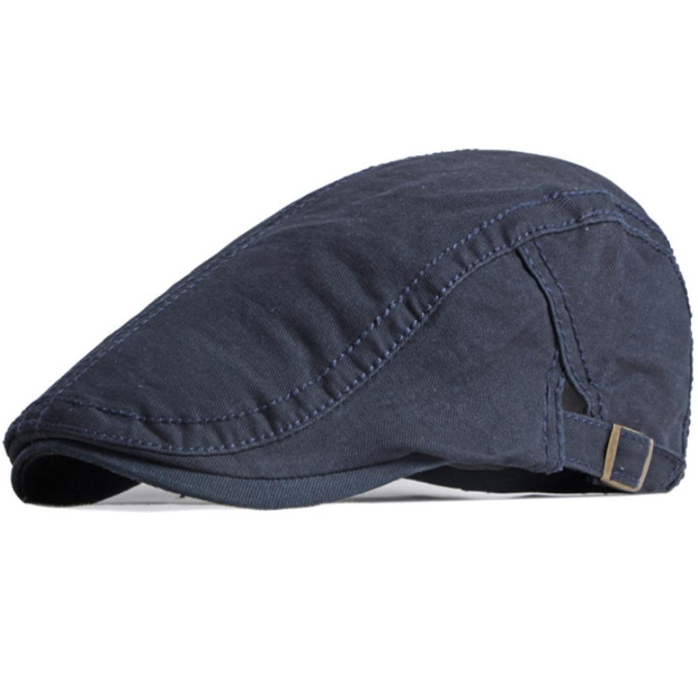 

HT3670 Mens Beret Women Solid Plain Artist Painter Beret Hat Male Female Ivy Flat Cap Unisex Spring Summer 100% Cotton Beret Cap 55-60cm Adjustable темно-синього кольору
