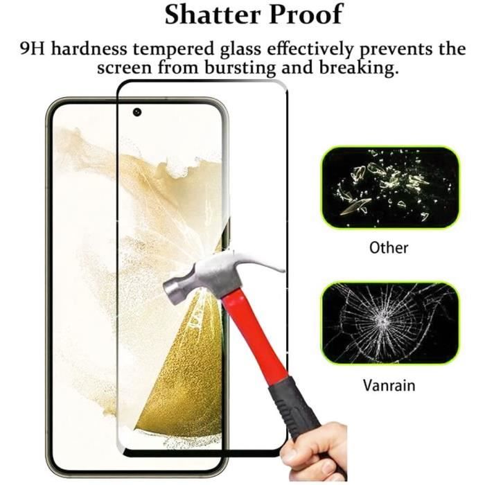 [3 Pièces] Verre Trempé pour Samsung Galaxy S22 - PROSHOP - Protection 9H - Transparent