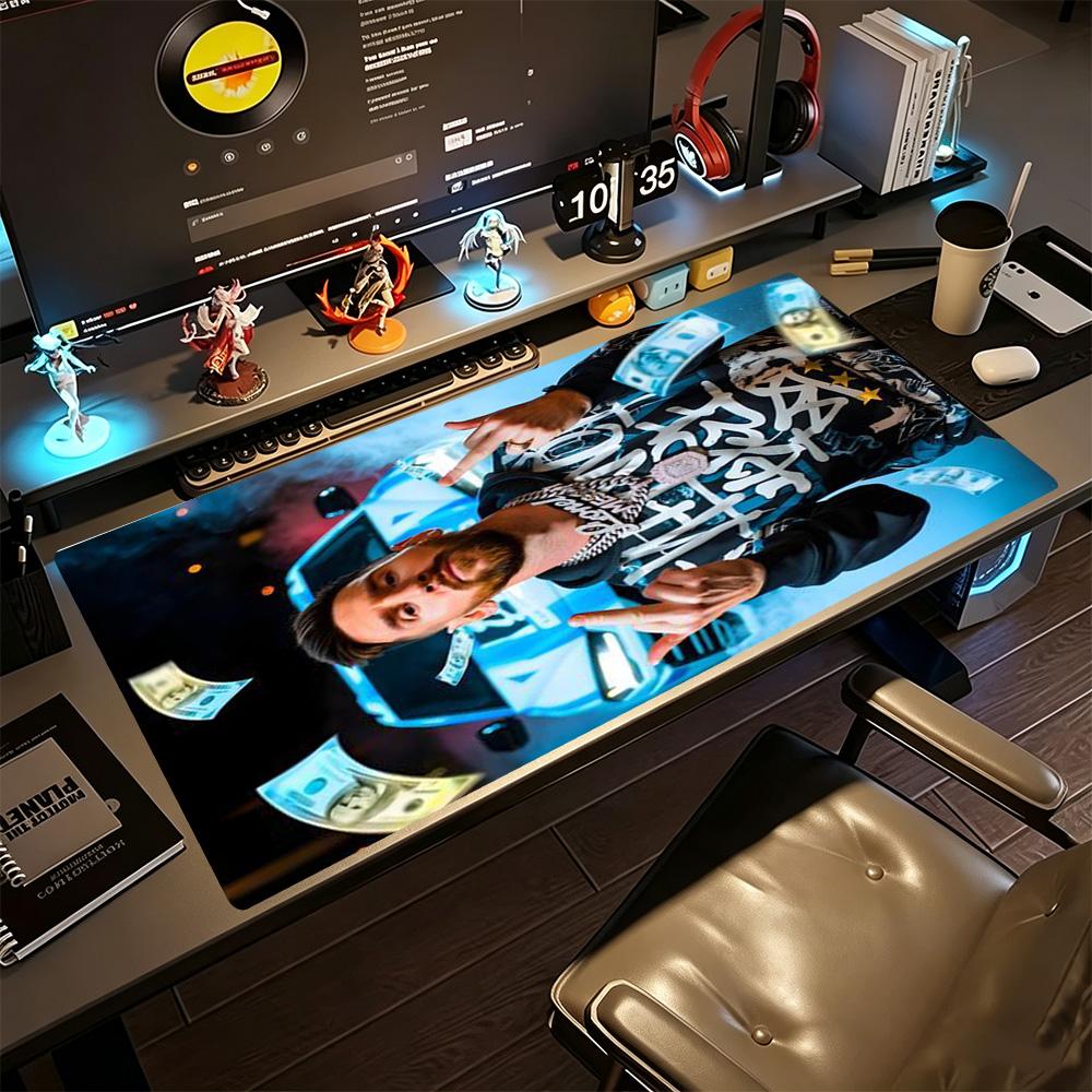 Football Messi Gaming Mouse Pad Desk Mat Study Desk Mat Non-Slip Rubber Base Office Desk Accessory