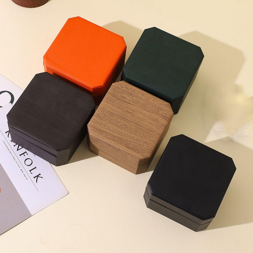 PU Leather Single Watch Storage Box Protective Travel Jewelry Organizer for Men Gift