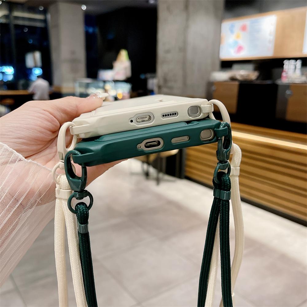 Silicone Wallet Crossbody Lanyard Card Holder Case for Samsung S26 S25 S24 Ultra S23 FE S22 Plus A17 A36 A56 A16 A55 Soft Cover