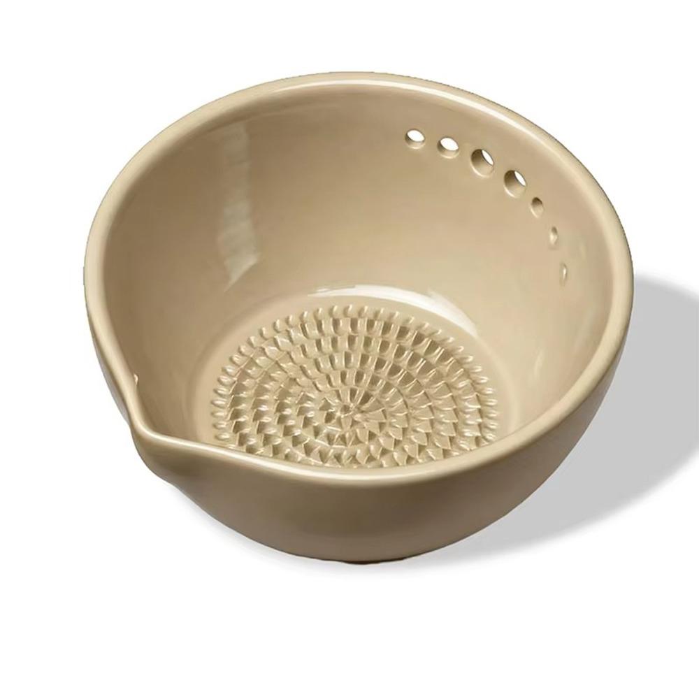 Easy To Use Manual Garlic Grater Bowl 2-in-1 Handmade Garlic Grinder Resin Compact Herb Stripper Bowl Meal Preparation