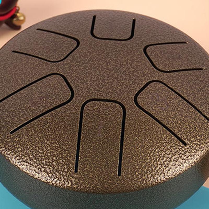 Tongue Drum 3.8 Inch 6 Note Mini Ethereal Drum Puzzle Toy Children Percussion Instrument Green