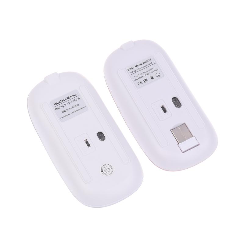 Slim Wireless Mouse 2.4Ghz Rechargeable Optical Mice 1600Dpi Gamer Office Quiet Mouse Mice With Usb Receiver For Pc Laptop