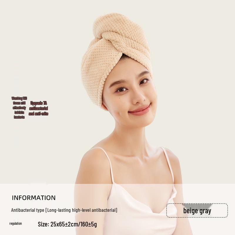 Extra Large, Extra Thick Quick-Dry Women's Hair Towel - Class A Pure Cotton, Absorbent, Head Wrap