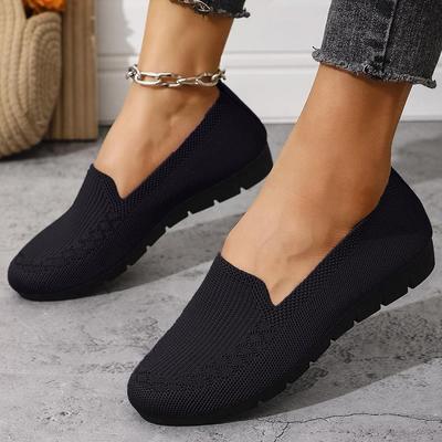 Nuove Scarpe Traspiranti in Flyknit da Donna Primavera Estate, Scarpe Basse Casual Antiscivolo in Tela per Donna