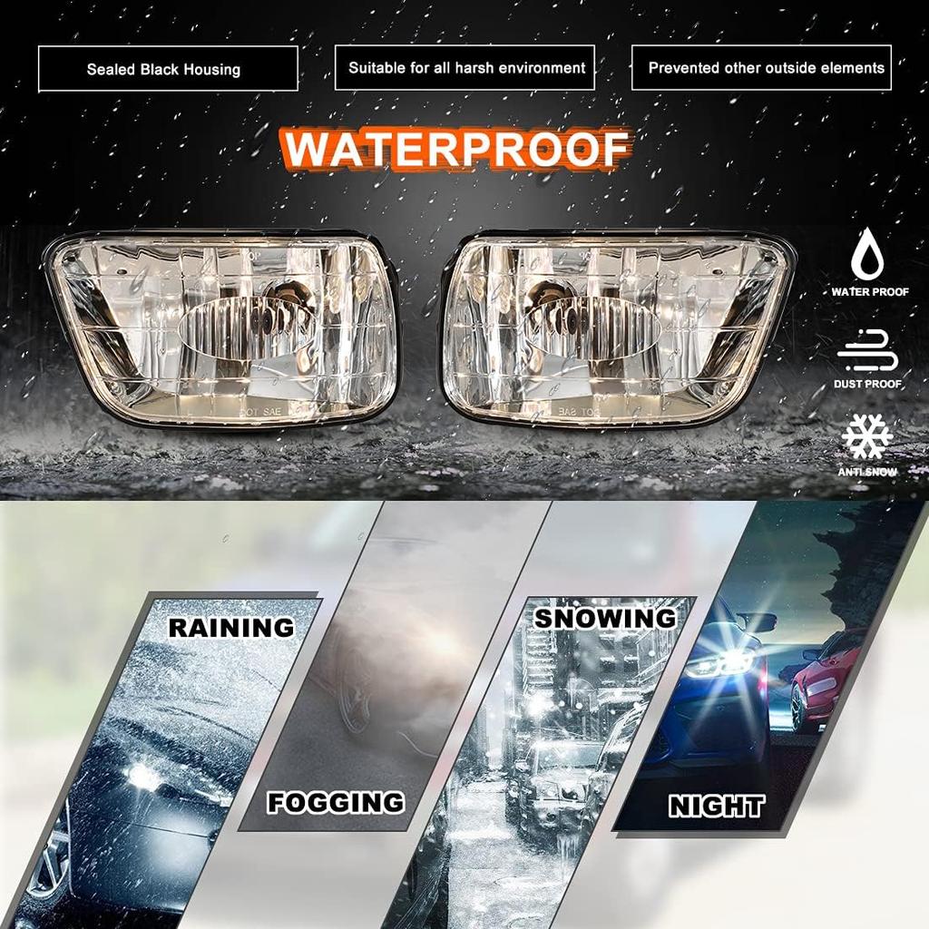 Nixon Offroad Fog Lights for Chevy Trailblazer 2002-2009 for Isuzu Ascender 2003-2008 Fog Lamp Set Driving Fog Light Assembly Replacement 1 Pair