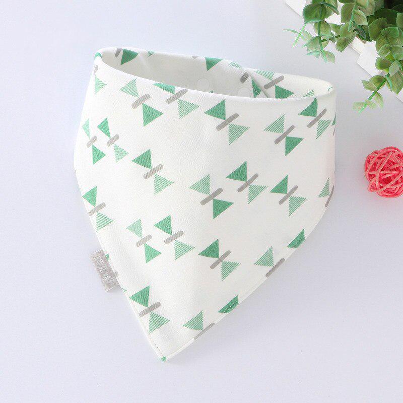 Baby Bibs Triangle Double Cotton Bibs Cartoon Print Saliva Towel Baby Boys Girls Feeding Apron Cotton Bandana Bibs Burp Cloths