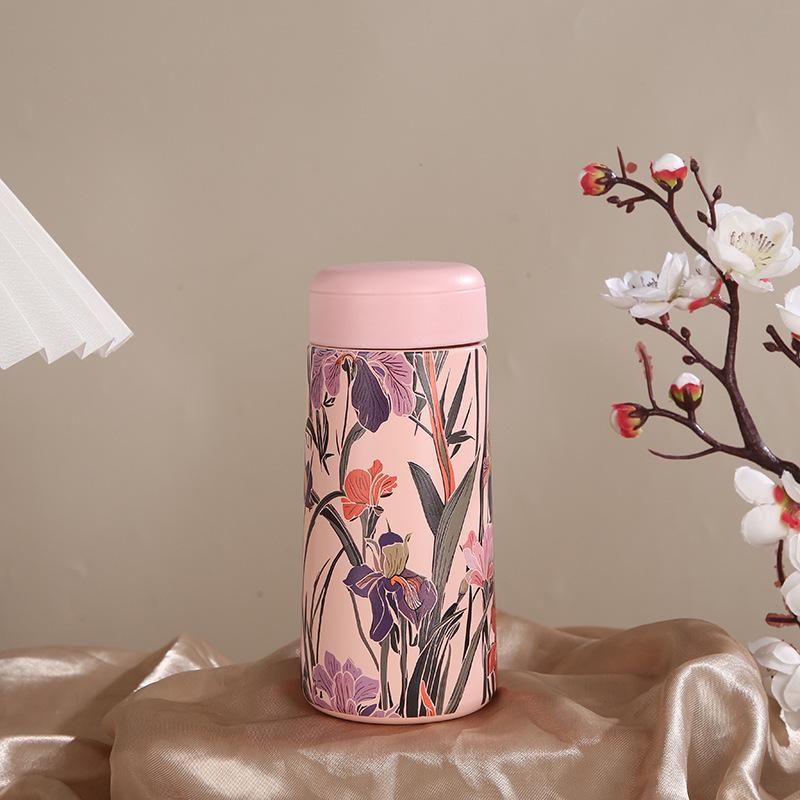 240ML Female Office Worker Pocket Cup Rope Car Accompanying Cup Mini Portable Stainless Steel Thermal Insulation Water Cup Gift