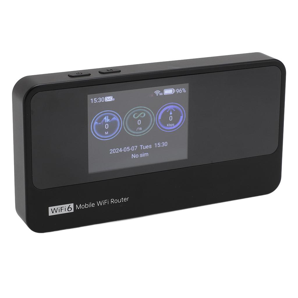 5G WiFi Mobile Hotspot Power Bank 2.5 Inch Color Screen WiFi6 5G 4G LTE 16 Users Portable Travel WiFi Router with SIM