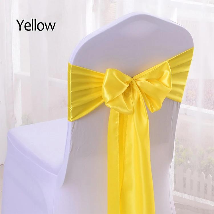 Satin Chair Sashes Ties 12Pcs Chair Decorative Satin Sashes Bow Design for Wedding Events Banquet Home Kitchen Decoration