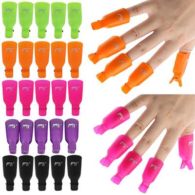 10PCS Nail Art Soak Off Cap Clip Plastic UV Gel Polish Remover Wrap Tool, Nail Tips for Fingers Nails Polishing Removers