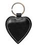 Läder nyckelring - hjärta HG010 Svart