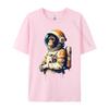 space vintage travel astronaut monkey astronaut Custom Camisa T-Shirt Tops Tees Retro Cotton Normal Clothing Shirt