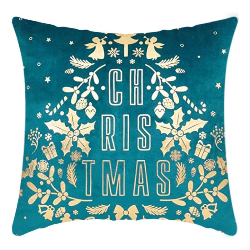New Christmas Santa Claus Pillowcase Home Sofa Cushion Car Cushion Cartoon Christmas Pillowcase