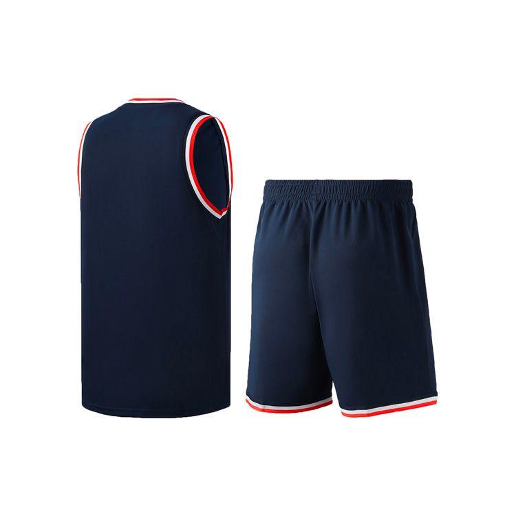 Li-Ning Breathable Mesh Basketball Competition Sports Suit Men Sportswear Guangdong-Blue AATR011-1