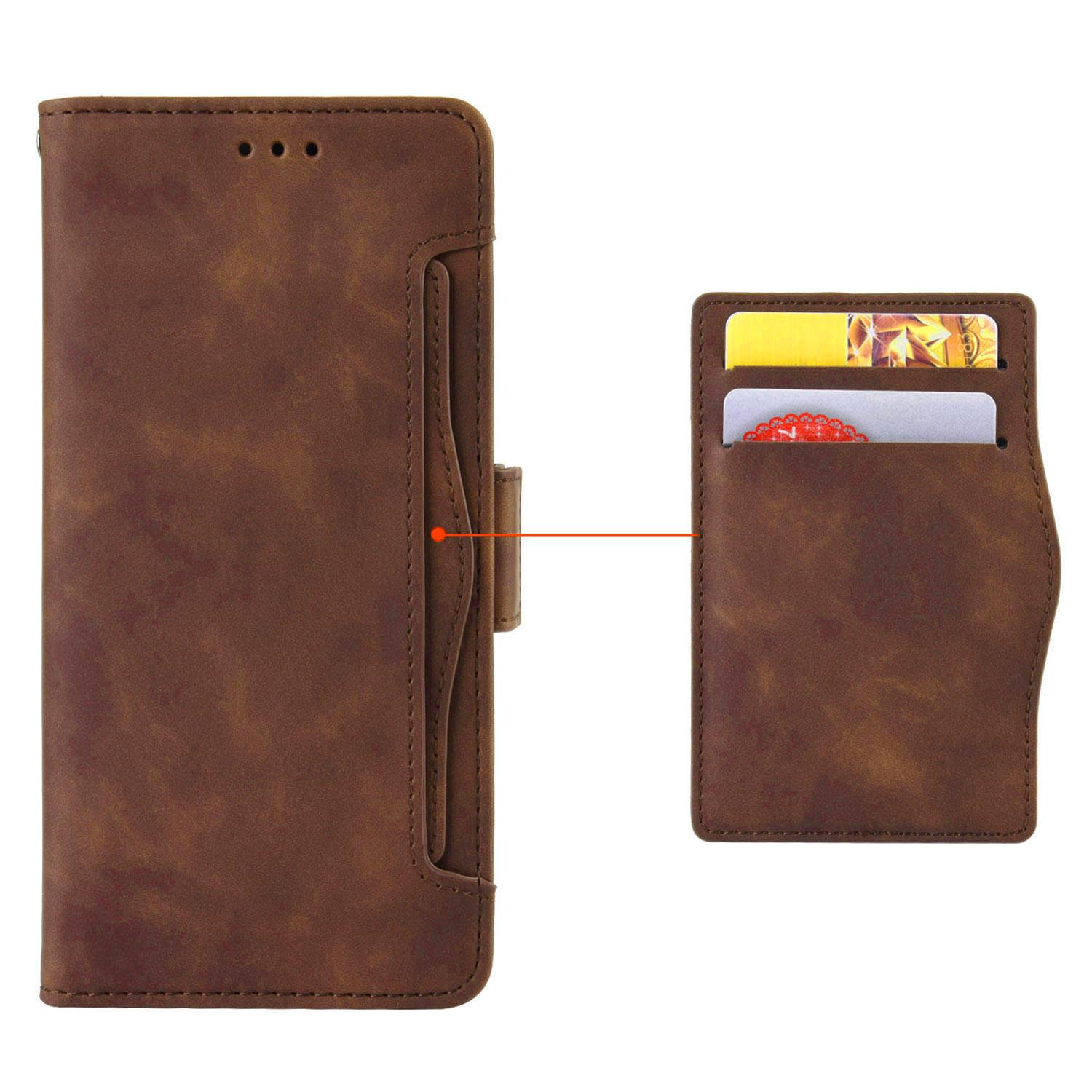 

For Infinix Zero 30 5G X6731 Case Leather+TPU Scratch-Resistant Wallet Phone Cover Brown