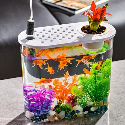 Tisch-Aquarium aus Kunststoff, bruchsicher, durchsichtig, Tisch-Aquarium, Hydrokultur-Pflanzgefäße, Bodenbearbeitung, Dekoration für Zuhause und das Büro