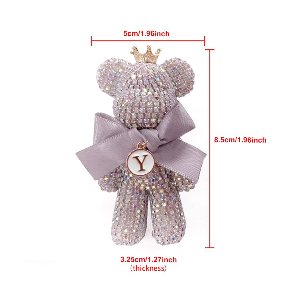 Crystal Diamond Cute Bear Car Fragrance Perfume Clip Air Outlet Aroma Air Fresher Decoration Accessories Aromatherapy